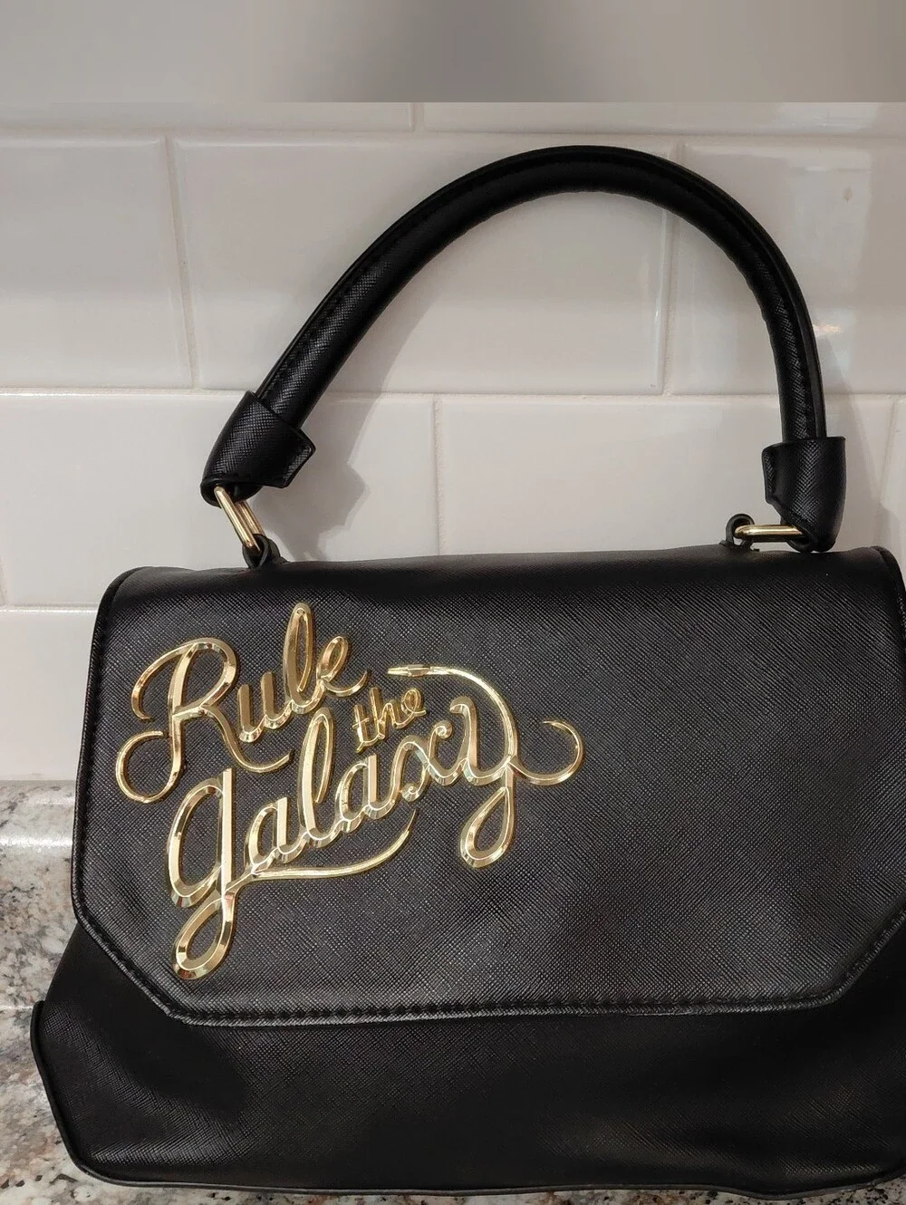 Cool Loungefly Star Wars Black Faux Leatherl Purse Gold Rule the Galaxy